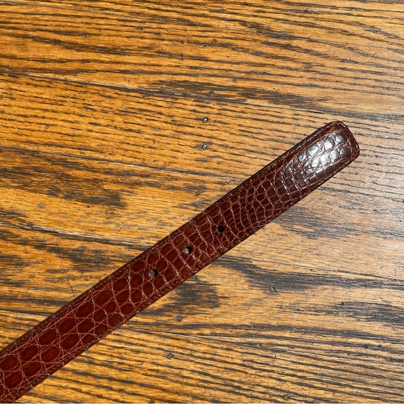 Vintage Prada Crocodile Veritable Brown Belt - Picture 7 of 9
